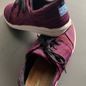 TOMS Vibrant Pink and Purple Sneakers
